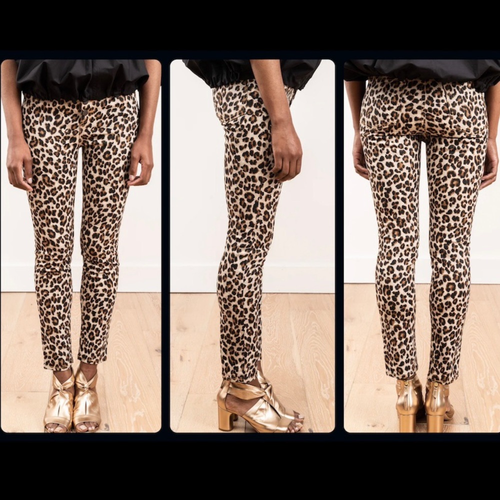 NWOT Veronica Beard Debbie Ankle Jeans in Leopard, Sz 25